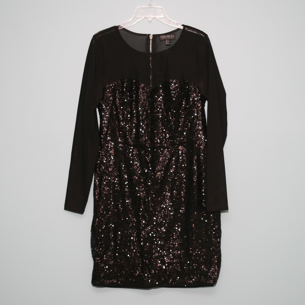 Forever 21+ Black Sequin Dress
